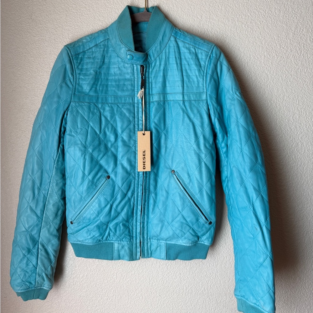 Diesel Teal Quilted Jacket